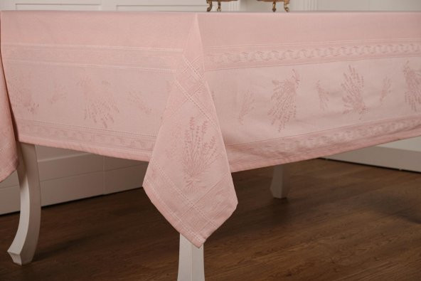 Finezza Demet Lüx Jakar Polycotton Kumaş Pudra Masa Örtüsü 160x350 cm - 1062 - 5