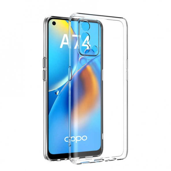 Oppo A74 4G Kılıf Kamera Korumalı Süper Silikon Kapak