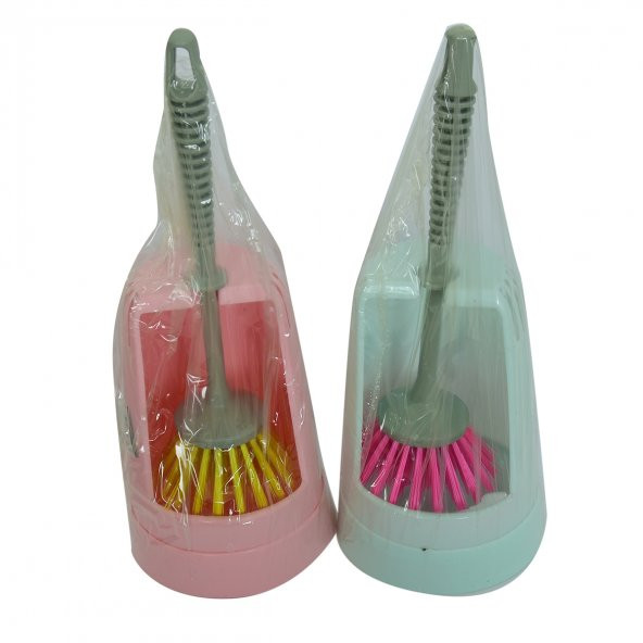 Plastik Muhafazalı Wc Tuvalet Klozet Fırça Takımı Karışık Renk ZP-136 - 3