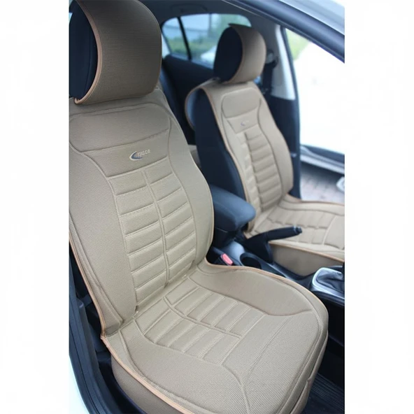 Space Tüm Araçlarla Uyumlu Premium Koltuk Minderi Ön ve Arka koltuklar için 5'li Bej Renk ürün görseli 1