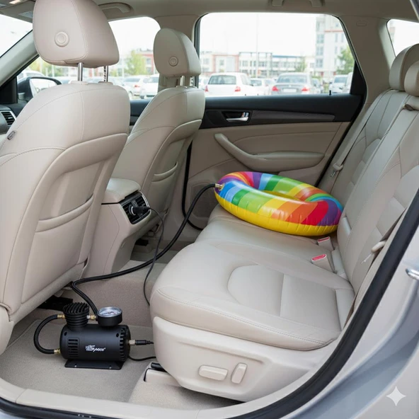 Space 300 PSI Siyah Hava Kompresörü oto acil durum hava kompresörü - Resim 3