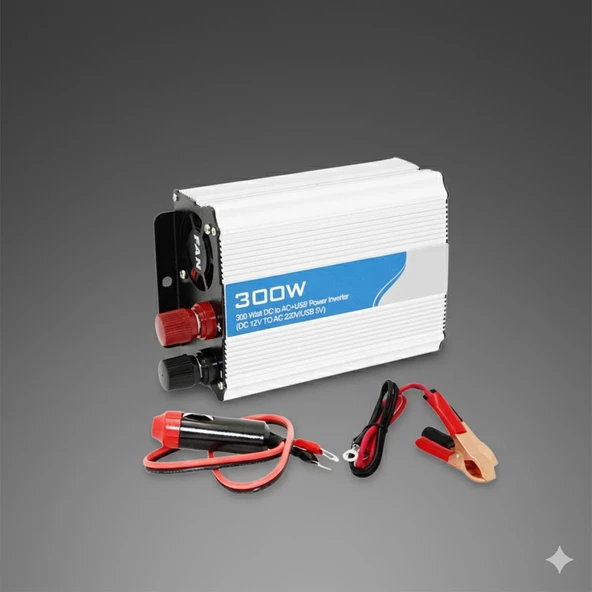 Space 300W 12V-220V USB'li İnverter Güç Dönüştürücü ürün görseli 1