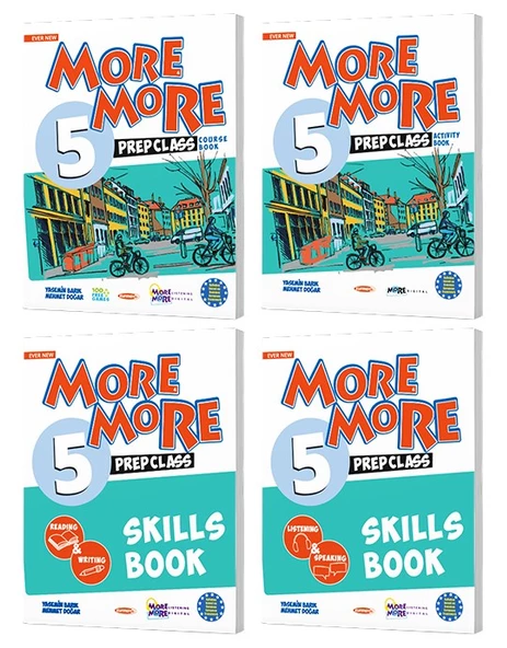 5 MORE&MORE PREP CLASS 4 LÜ SET (COURSE+ACTIVITY+SKILLS READING&WRITING+LISTENING&SPEAKING)