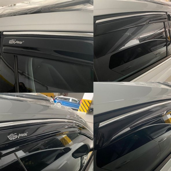 Krom cam rüzgarlığı 1.2mm Dacia Stepway 4lü 2014+/ CARU455