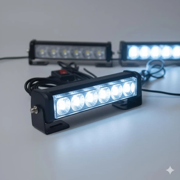 Space ikaz Lamba Power Ledli 4'lü Kırmızı-Beyaz/Mavi-Beyaz renk 12V Premium model - Resim 2