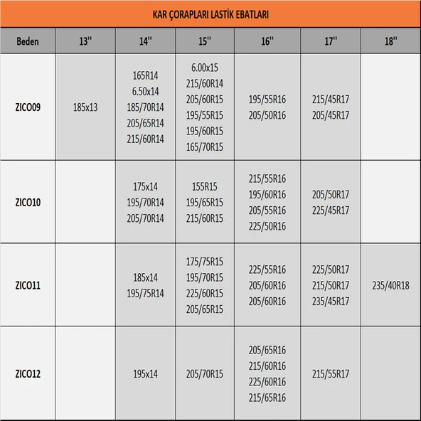 Space Kaydırmaz Oto Kar Çorabı Güvenli ve Pratik ZICO05 - Resim 6