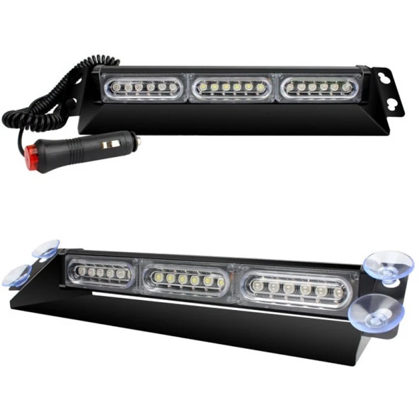 Led Lamba 13 fonksiyonlu çakar lamba 18 led 12-30v sarı - Resim 2