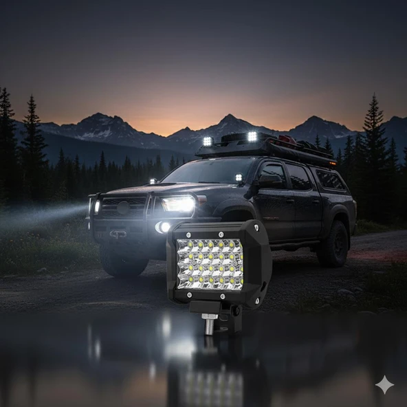 Space 24 Ledli 72W Beyaz Sis Lamba seti 2'li Motorsiklet-offroad-Atv ürün görseli 1