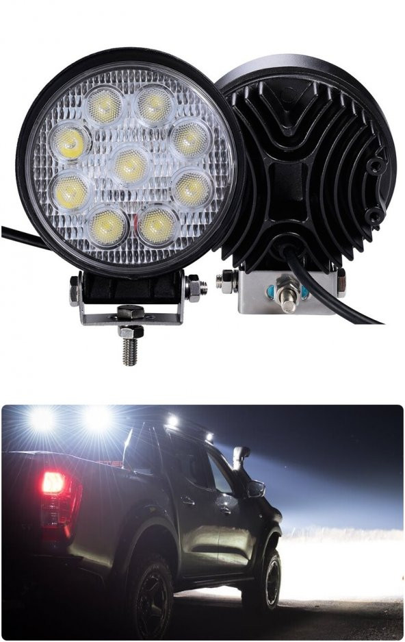 Yuvarlak Çalışma Ve Sis Lambası 9 Led / LASS310 - 2