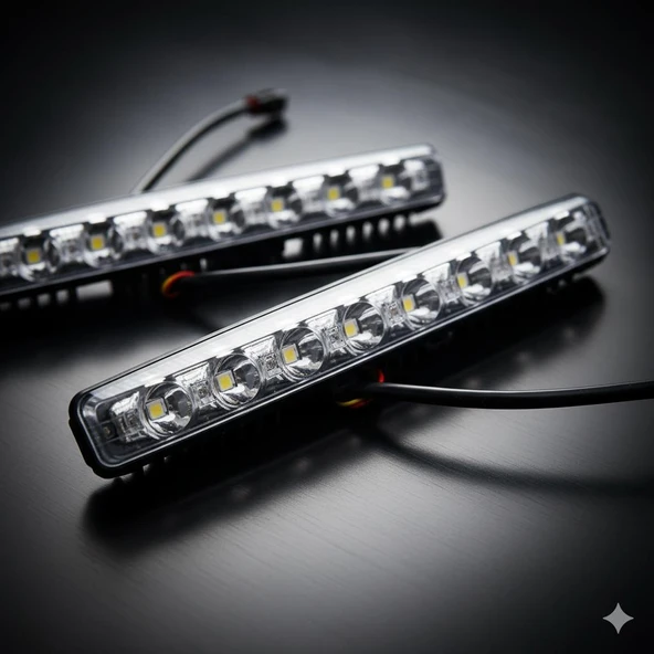 Space Kayar Sinyalli Turuncu Beyaz Gündüz Ledi (64 Ledli) ürün görseli 1