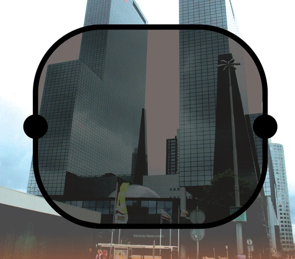 Cember yan cam perdesi - siyah / PEYA00 ürün görseli 1