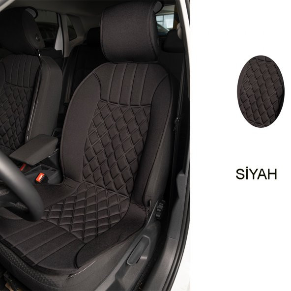 Space Elegance 2'li Koltuk Kılıfı Set Minder Siyah / KLMNY530 PREMİUM - 2