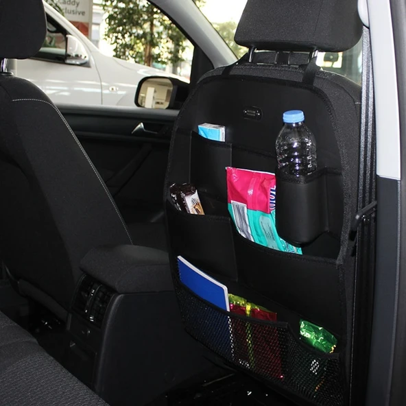 Space Deri Koltuk Arkası Organizer - Siyah - 3