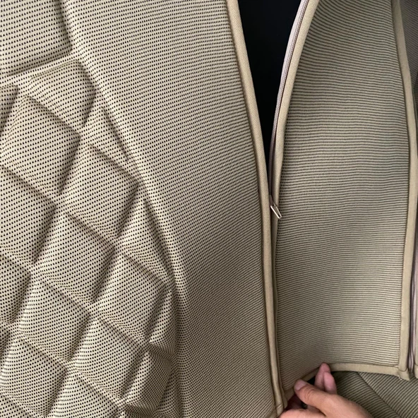 Space Elegance 5'li Koltuk Kılıfı Minder Bej-Bej / KLMNY550 - Resim 3