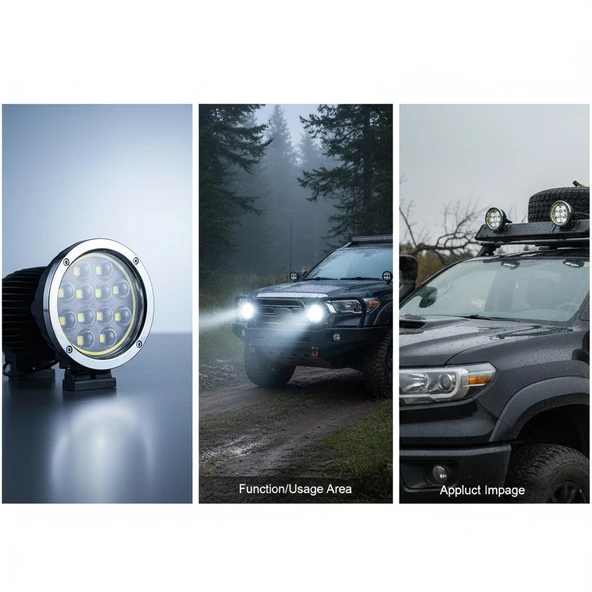 Nikel-Angelli 60W Offroad Sis Lambası (12 Ledli) ürün görseli 1