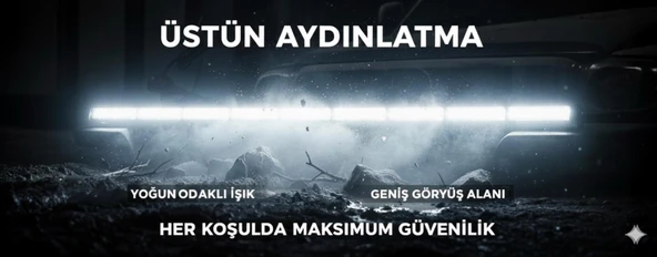 İkaz Uyarı ışığı sis Lamba 3W 48 Power Ledli 117 cm Turuncu Renk 12V - Resim 2