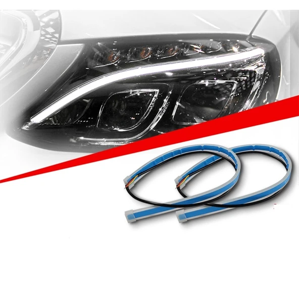 Space Oto Kayar Ön Far Altı Gündüz Ledi Turuncu/Beyaz Renk ürün görseli 1