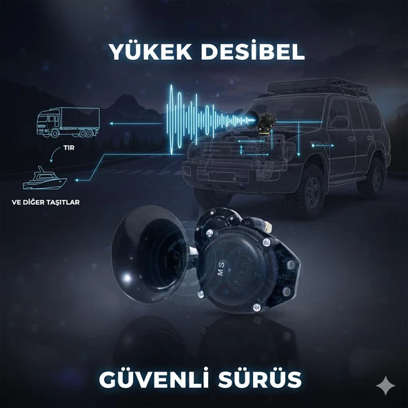 Space Güçlü ve Etkili Salyangoz Tipi Korna (24V) ürün görseli 1