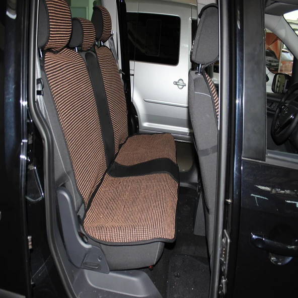 Space Deri Kilim Minder Siyah-Taba / KLMNY184 ürün görseli 1