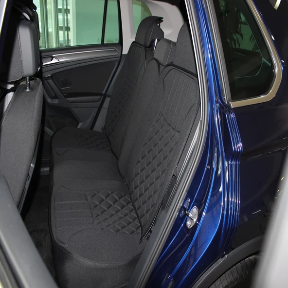 Space Elegance 5'li Set Koltuk Kılıfı Minder Siyah-Mavi / KLMNY544 ürün görseli 1