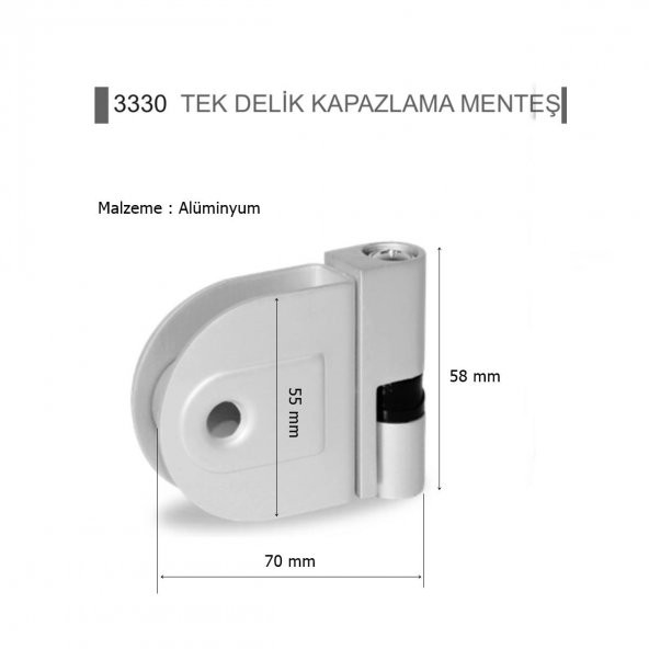 Islak Hacim Kompakt Kabin Kapazlama Kapı Menteşe Alüminyum - 2