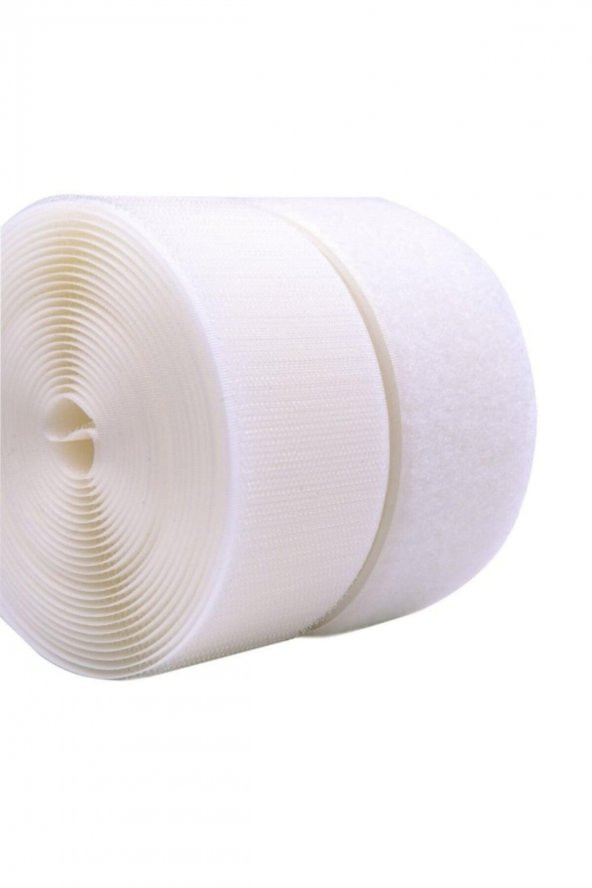 Enzelo 3 Metre Cırt Cırtlı Bant  Kaliteli Cırt BantÇift Taraflı Cırt En 5cm X Boy 3mt BEYAZ - 3