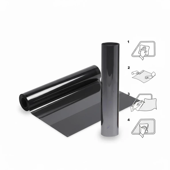 Space Çizilmez Solux Cam Filmi %40 Açık Siyah (0.76x60m) - Resim 4