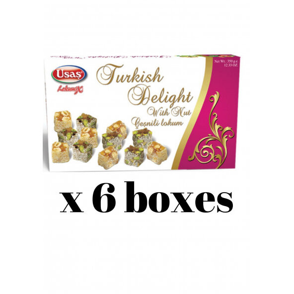 Turkish Delight Pistachio Hazelnut 350 gr x 6 boxes