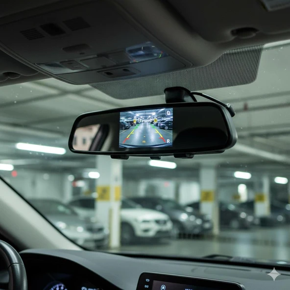 Space 4.3 İnç Monitörlü ve Kameralı Ayna Seti ürün görseli 1
