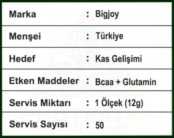 Bigjoy Sports Big2 Glutamine + Bcaa Karpuz Aroma 600 Gr 50 Servis - 4