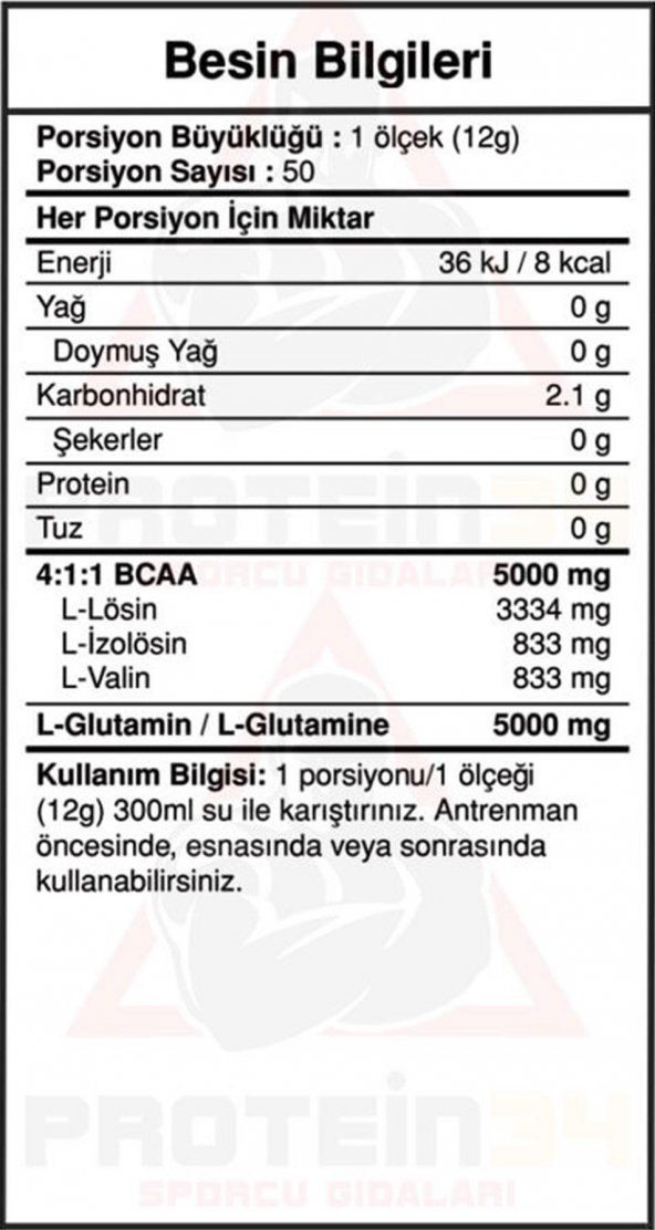 Bigjoy Sports Big2 Glutamine + Bcaa Karpuz Aroma 600 Gr 50 Servis - 2