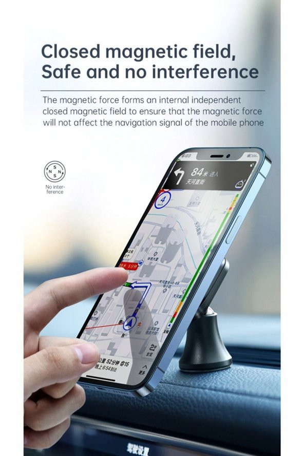 Mcdodo 360 Derece Dönebilen Magnetic Araç Tutucu-Siyah Cm-8490 - 4