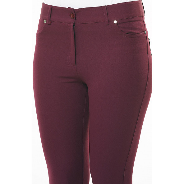 SORALLİNE BAYAN KOT MODEL PANTOLON DAR KESİM 1689 MÜRDÜM - 4