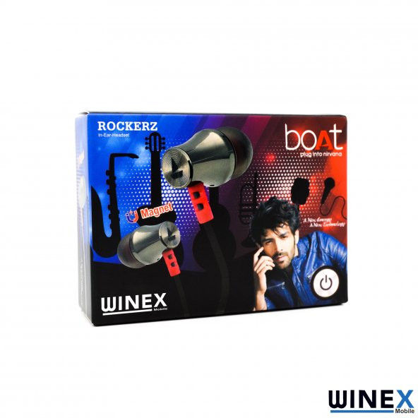 Winex Boat Rockerz İn Ear Headset 3.5mm Mikrofonlu Kulakiçi Kablolu Kulaklık - 4