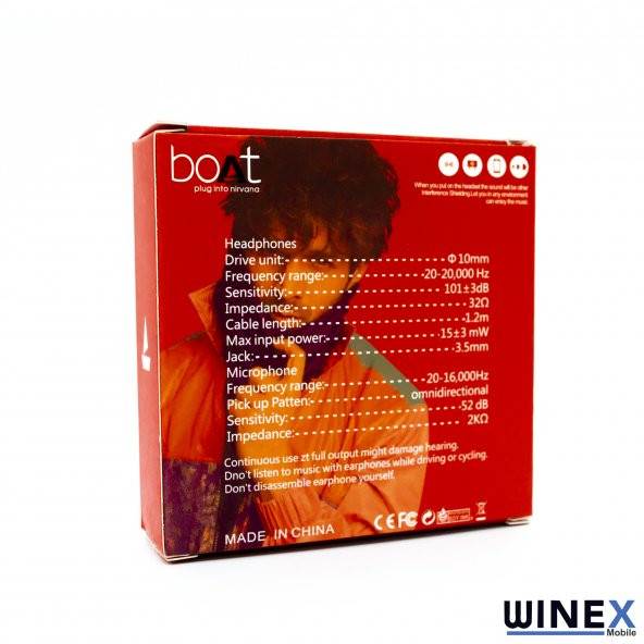 Winex Boat Rockerz Z731 3.5mm Mikrofonlu Kulakiçi Kablolu Kulaklık - 4