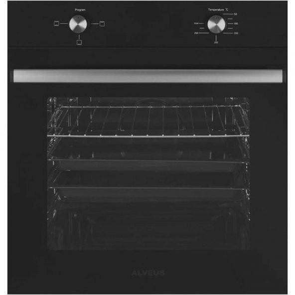 Alveus 3 Program Siyah Ankastre Cam Set - 2