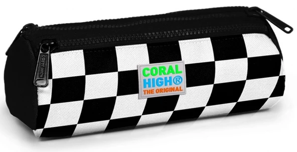 Coral High İlkokul Sırt Çantası ve Kalemlik Seti - Siyah Damalı - Resim 3