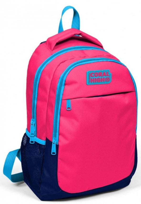 Coral High Pembe Lacivert Kız Çocuk İlkokul Çanta Seti - Sırt Çantası+Beslenme+Kalemlik - 2