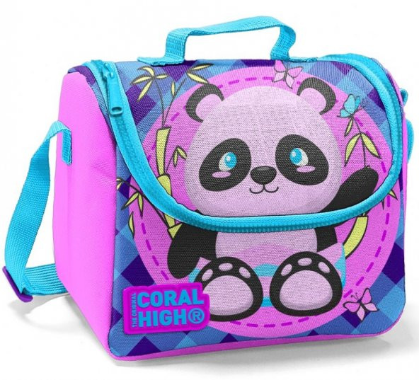 Coral High Kız Çocuk Pembe Panda Okul Sırt Çantası ve Beslenme Çantası - 3