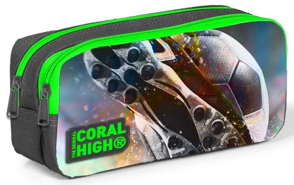 Coral High Futbol Baskılı Erkek Çocuk İlkokul Çantası ve Kalemlik Seti - USB Soketli - 3