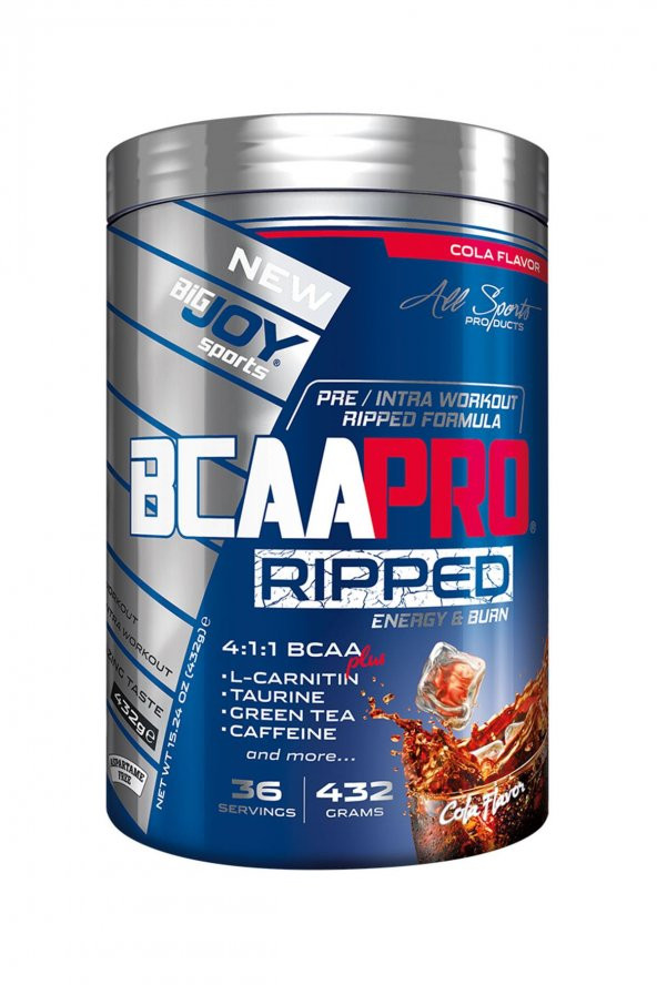 Bigjoy Sports Bcaapro Ripped 432 Gr 36 Porsiyon Bcaa Kola Aromalı