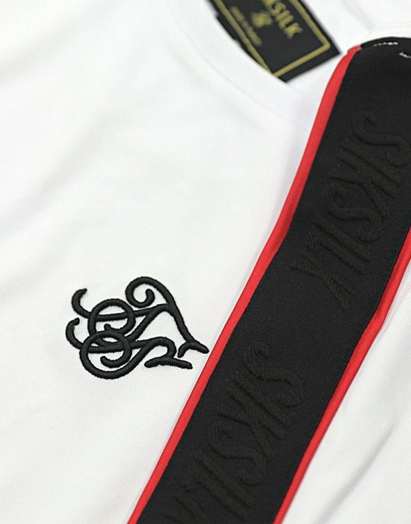 SikSilk Reglan Tee Erkek Tişört Beyaz Gri - 3