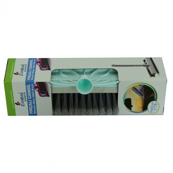Plastik Fırçalı Saplı Camsil Set Karışık Renk Kod-170 - 4