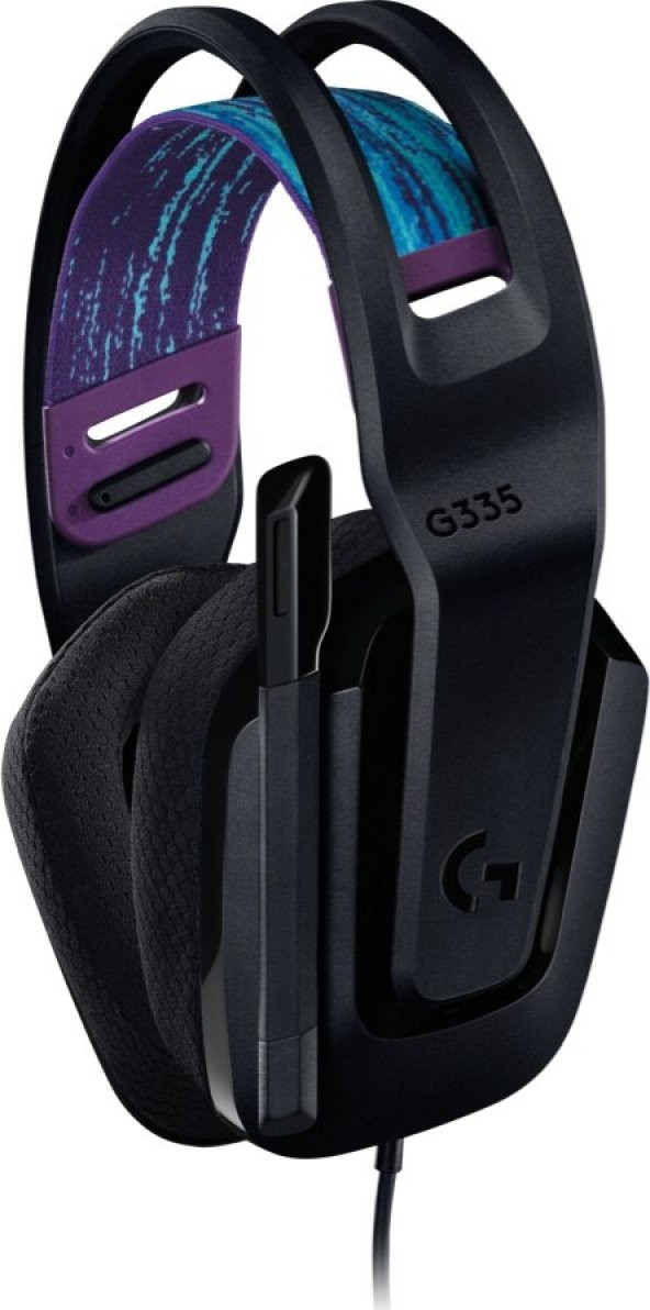 Logitech G335 Kablolu Kulak Üstü Oyuncu Kulaklığı - Siyah 981-000978 - 2