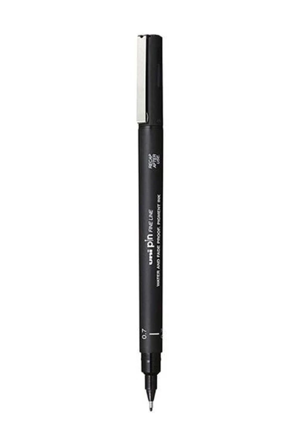 Uni-Ball Teknik Çizim Kalemi Markör Akrilik Uçlu Kalem Fine Line Pin 0.7 Mm Siyah (12 Li Paket)