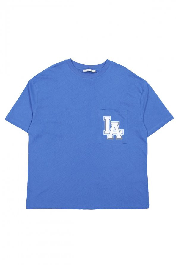 İndigo Cebi Baskılı Kadın T-Shirt - 2