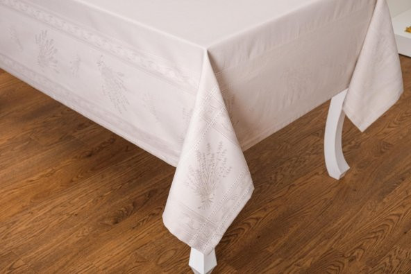 Finezza Demet Lüx Jakar Polycotton Kumaş Taş Masa Örtüsü 160x220 cm - 1064 - Resim 3