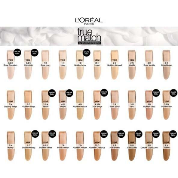LOréal Paris True Match Bakım Yapan Fondöten 1N Ivory - 5