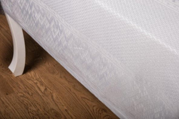 Finezza Ezgi Lüx Jakar Polycotton Kumaş Gri Masa Örtüsü 160x350 cm - 1066 - 10