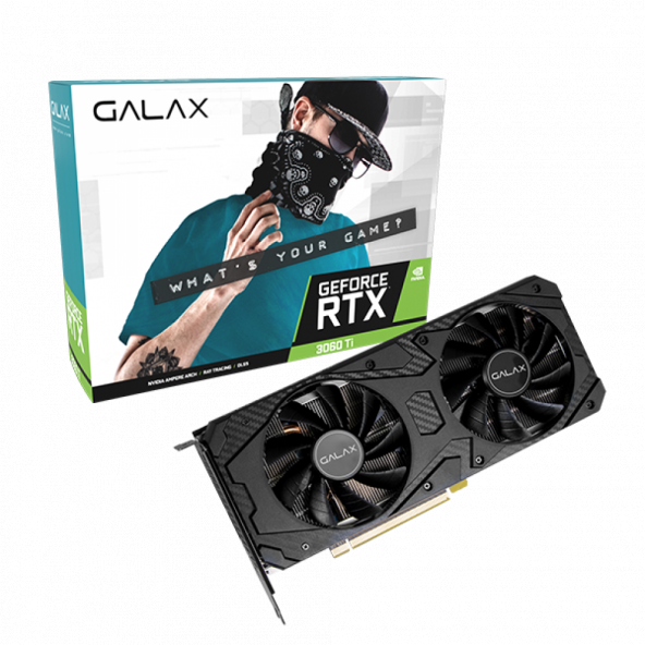 Galax RTX3060 Ti 1-Click OC LHR 8GB 256Bit GDDR6 RTX 3060Tİ Ekran Kartı 36ISL6MD1VQW - 1